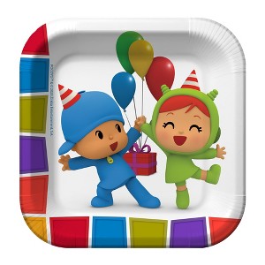 Treasures Gifted Pocoyo Dessert Plates 7in - Disposable Paper Plates - Pocoyo Birthday Party Supplies - 1 of 4