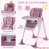 Baby High Chair for Babies and Toddlers, Multifunctional Foldable Highchair w/ Adjustable Height & Recline, High Chair Removable Tray - 3 of 4