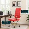 LeisureMod Benmar High-Back Leather Office Chair with Swivel, Tilt, Adjustable Height, Ergonomic Design for Home Office, Study, or Workspace - 2 of 4