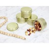 Cornucopia Brands 6oz Round Gold Tins/Candle Tins, 12pk; Metal Tins for Candles, DIY, Party Favors & More, Slip-On Lids Included - 4 of 4