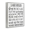 Stupell Industries Motivational Lake Rules Sign Framed Giclee Art, Gray, 11" x 14" - 2 of 4