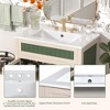 Vynxaria 30'' Bathroom Vanity Cabinet with Ceramic Sink Combo Set, Solid Wood Frame Modern Bathroom Storage Cabinet with Height Adjustable Shelf - 4 of 4
