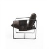 SKRAN 2 Chairs in 1 Box, Upholstered hanging armchair with metal frame,foam cushions and braid for living room,bedroom, Dark Gray ＋Black Armrest - 4 of 4