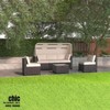 Jojoka 6PC Patio Furniture Set with Adjustable Canopy & Backrest, Rattan Outdoor Sectional Conversation Sofa for Yard Garden Deck - 3 of 4