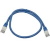 Monoprice Cat6A Ethernet Patch Cable - 2 feet - Blue | Zeroboot, RJ45, Stranded, 550Mhz, STP, Pure Bare Copper Wire, 10G, 26AWG - Entegrade Series - 2 of 4