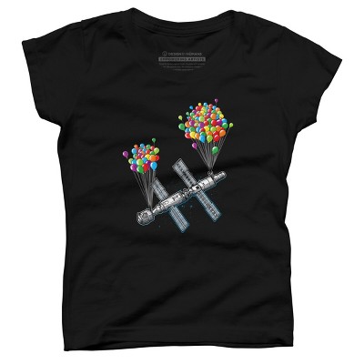 Girl's Design By Humans The Magic of satellites By Raxarts T-Shirt