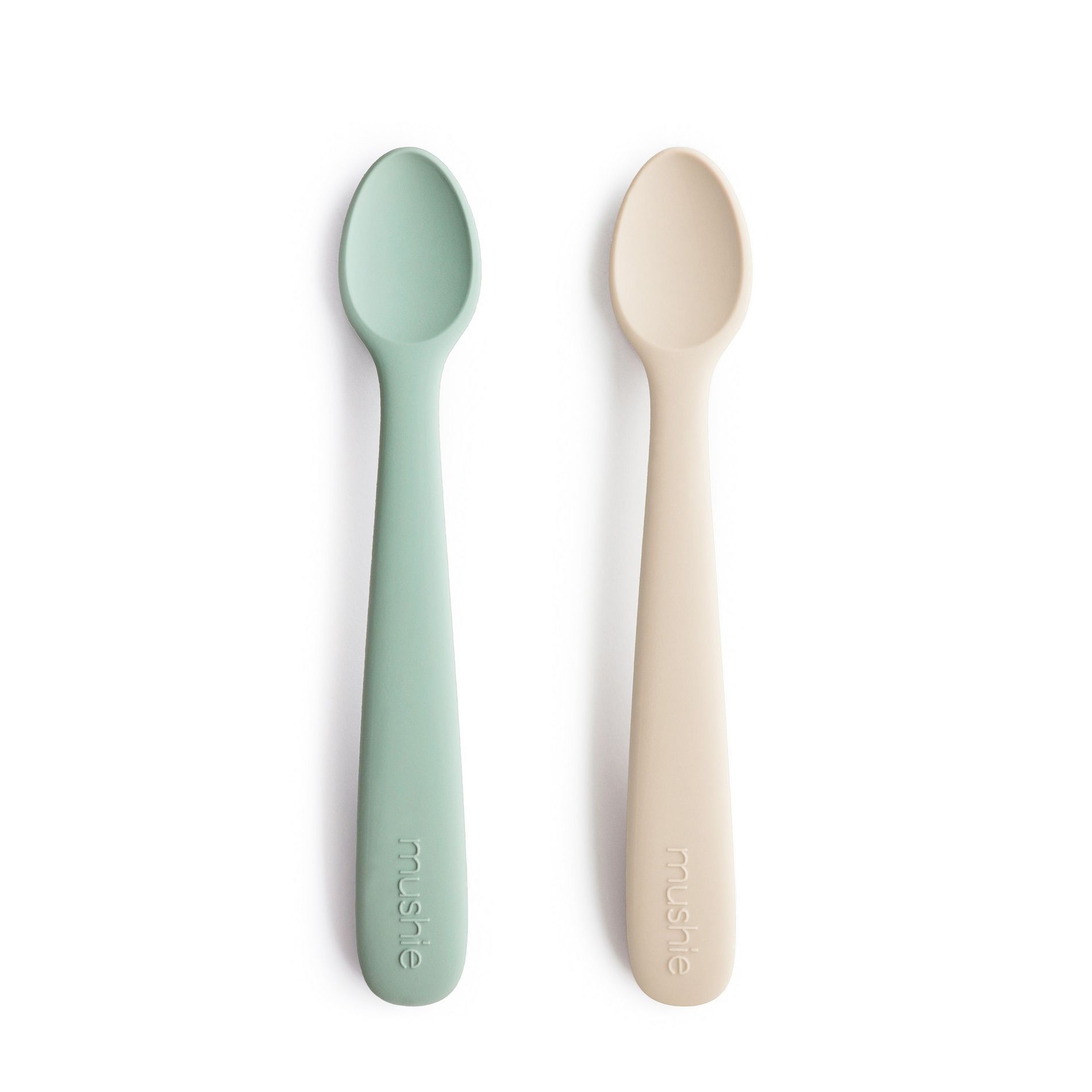 Silicone Feeding Spoons Cambridge Blue/Shifting Sand One Size