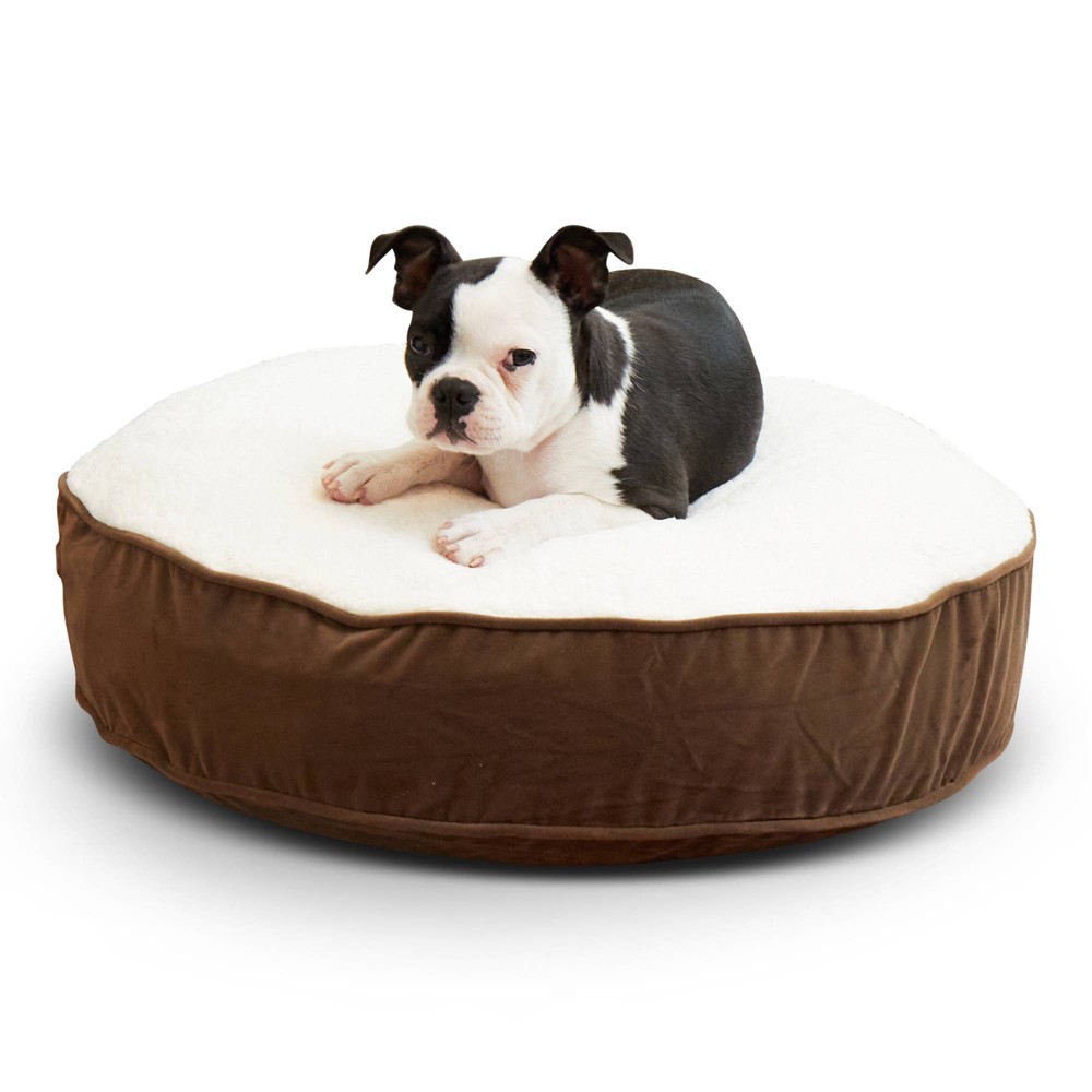 Photos - Bed & Furniture Kensington Garden Scout Deluxe Faux Shearling Round Pillow Dog Bed - Latte