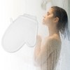 Unique Bargains Bathroom Jute Shower Gloves 8.74"x6.69" White 1 Pc - 2 of 4