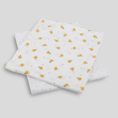 Image of Milkberry 2 Pack Luxury Rayon of Bamboo Muslin Swaddle Blanket for Baby Girl Floral Pink Polka Dot