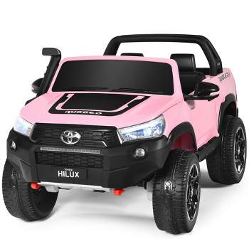 Costway 2x12V Licensed Toyota Hilux Ride On Truck Car 2-Seater 4WD w/ Remote Control