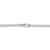 Black Bow Jewelry 3mm, Sterling Silver Half Round, Solid Curb Chain Necklace - 4 of 4