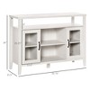 Farmhouse Sideboard Buffet Cabinet Bar Cabinet with Storage Shelves, Kitchen Cabinet with 2 Framed Glass Doors and Anti-Topple - 3 of 4