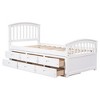 NicBex Twin Size Platform Bed Frame with Headboard and 6 Drawers for Kids,Solid Wood Slats Support,No Box Spring Needed,Easy Assembly,White - 3 of 4