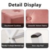 ChicFurnit Ottomans and Benches Ottoman Foot Stool Tufted Vanity Stool with Metal X Leg for Living Room, Pink, 16.93"*12.99"*6.5" - 4 of 4