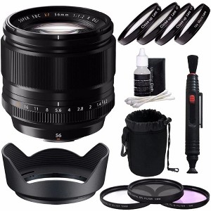 Fujifilm XF 56mm f/1.2 R Lens with 62mm 3 Piece Filter Set (UV, CPL, FL) | 62mm +1 +2 +4 +10 Close-Up Macro Filter Set Bundle - 1 of 4