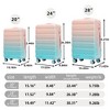 20"&24"&28" Carry-On/Checked Suitcase Hard Shell Luggage with Spinner Wheels, Gradient Color, Combination Lock - ModernLuxe - 3 of 4