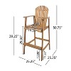 Christopher Knight Home Malibu Outdoor Acacia Wood 29.5 Inch Adirondack Barstools (Set of 2) - 3 of 4