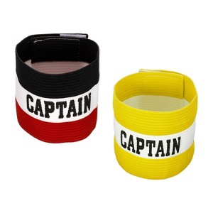 Unique Bargains Adjustable Elastic Basketball Team Training Captain's Armband 2 Pcs - 1 of 4