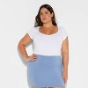 Women's Slim Fit Cap Sleeve Deep Scoop Neck T-Shirt - Wild Fable™ - 2 of 3