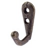 Unique Bargains Bedroom Wardrobe Clothes Coat Hat Retro Style Wall Mounted Hook Bronze Tone 6 Pcs - 3 of 4