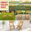 Wood Folding Chairs Set of 2, 400lb Capacity Portable Indoor Outdoor Chairs, No Assembly Needed - 4 of 4
