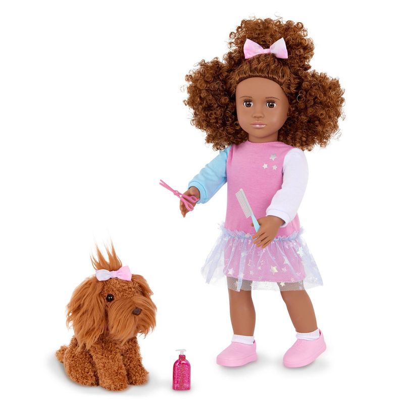 Our Generation Safie &#38; Ginger 18&#34; Doll &#38; Pet Puppy Set, 3 of 8