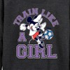 Women's - Disney - Train Like A Girl Lightweight French Terry Wide Neck Long Sleeve Shirt - 2 of 4
