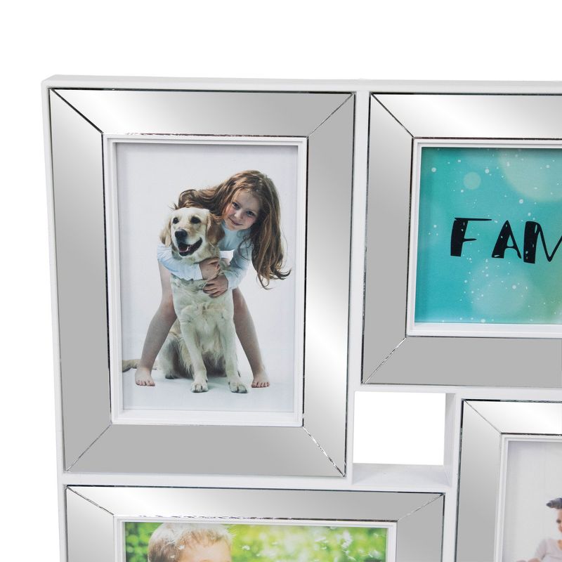 Northlight 27.5" White Trimmed Glass Encased Collage Photo Picture Frame Wall Decoration, 5 of 8