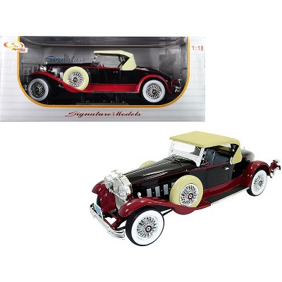 1930 Packard 734 Boattail Speedster Black 1/18 Diecast Model Car by Signature Models