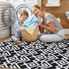 Geometric Area Rugs,Modern Washable Rugs for Living Room,Ultra-Thin Low Pile Large Carpet for Bedroom,Stain Resistant Non Slip - 4 of 4