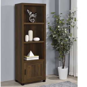 PAGED 3-Shelf Bookshelf Modern Bookcase with Four Storage Compartments and Three Fixed Shelves for Home Office, Study - 1 of 4
