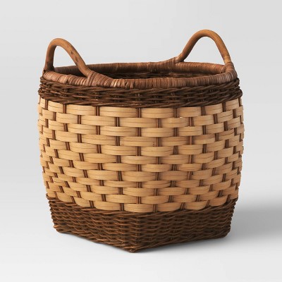Small Two-Tone Rattan Basket - Threshold™