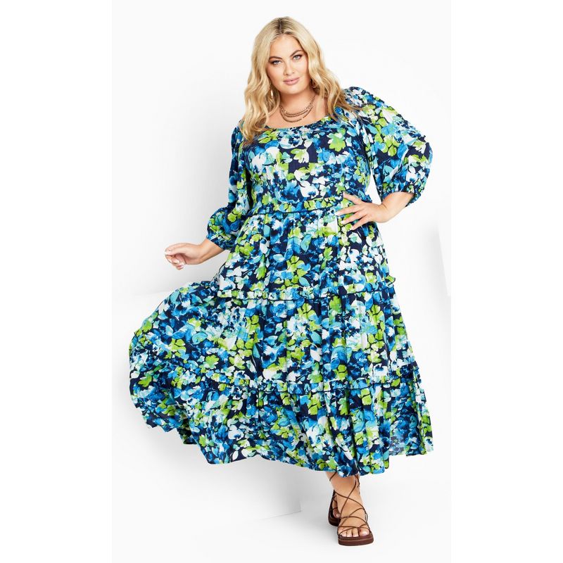 Women's Plus Size Heather Dress - floral essence | AVENUE, 3 of 8
