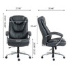 SKRAN Executive Swivel Office Chair Ergonomic Computer Chair Breathable Skin-Friendly Cotton Fabric with Adjustable Height for Home and Office - 3 of 4