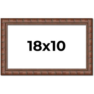 PosterPalooza | 18x10 Modern Bamboo Picture Frame, UV Acrylic, 5 Finishes - 1 of 4