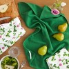 Martha Stewart Clover Meadow Kitchen Towel Set 3-Pack, Absorbent 100% Cotton, St. Patrick's Day, White/Green, 13"x17.5" - 2 of 4