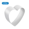 Unique Bargains Heart Shaped Silver Aluminum Alloy Non-Stick Cookie Cutter 2.1 Inch x 2.1 Inch x 0.78 Inch 4 Pcs - 3 of 4