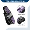 Unique Bargains Car Sun Visor Sunglasses Holder with Cards Clip for Car Durable ABS 1 Pc Purple Faux Diamond - 4 of 4