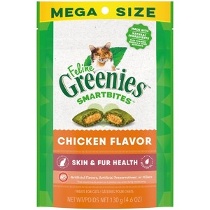 Greenies Smartbites Skin and Fur Health Chicken Flavor Cat Treats - 1 of 4