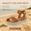 CUSHIONAIRE Melissa Espadrille Platform Sandals For Women with Adjustable Ankle Strap and Memory Foam Insole-Comfortable Womens Sandals for Summer - 2 of 4