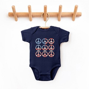 The Juniper Shop Peace Signs Flag Baby Bodysuit - 1 of 2