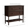 NicBex 2-Drawer Accent Chest Solid Wood with Turned Legs, Morocco Finish & Lower Shelf, Farmhouse Style for Living Space - 2 of 4