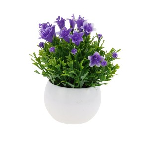 Unique Bargains Artificial Plants Semi-circle Lily Flower Arrangement Plastic 2.76"x2.76"x5.91" 1 Pc - 1 of 4