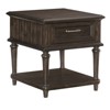 Cardano Wood 1 Drawer End Table in Driftwood Charcoal - Lexicon - 3 of 4