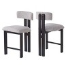 Set of 2 Modern Counter Stools with Metal Frame, Indoor Upholstered Seating for Kitchen Island or Home Bar – The Pop Home - 3 of 4