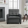 KWPZQEB 3-in-1 Pull Out Sleeper Chair Beds, Convertible Chair Futon Chair Bed with USB Ports & Cup Holder, Armchair Bed for Living Room, Bedroom - 2 of 4