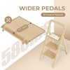 Folding Step Stool With 3 Wide Anti-Slip Step Ladder, 580 Lbs Capacity Aluminium Lightweight Foldable Step Ladders For Home Kitchen Office - 4 of 4