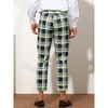 Lars Amadeus Men's Plaid Ankle Length Business Trousers - 3 of 4