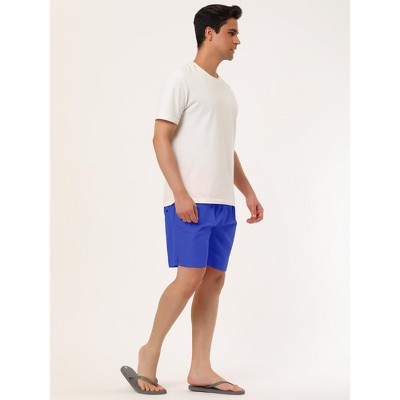 Lars Amadeus Men's Drawstring Waist Surfing Solid Color Swimwear Beach Board Shorts 2 Packs Dark Blue/Green 36 — фото 4